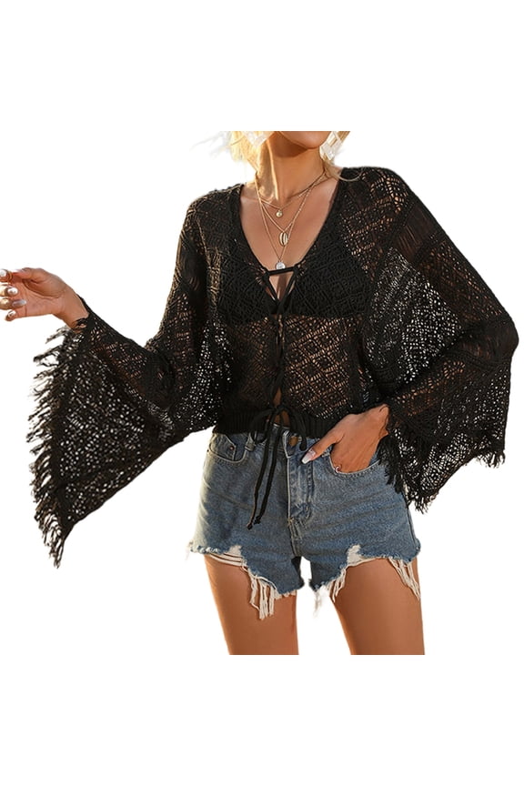 Women Beach Cardigans Open Front Swimsuit Cover Up