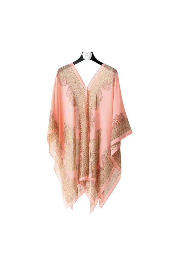 Women Beach Cover Up Poncho Beachwear Dress Summer Top-Bikini Swimwear Y6X8