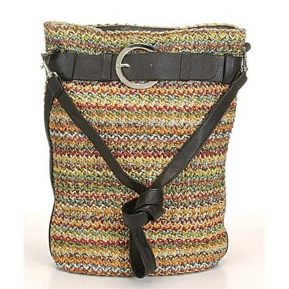 Women Beach Cross Body Long Shoulder Strap Trendy Handbag, Multi Red- Lili 5