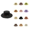 thumbnail image 1 of Women Beach Hat Black Wide Brim Sun Straw Hats for Women Sun Hat Mens UPF 50+ Protection Floppy Foldable Summer Hats, 1 of 5