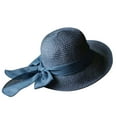 thumbnail image 1 of Women Beach Hat Large Brim Sun Protection Straw Hat Lace-up Bowknot Versatile Summer Sun Hat Daily Wear, 1 of 8