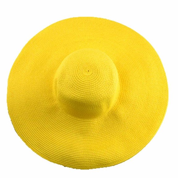 Women Beach Sun Straw Hat Wide Brim Summer Travel Floppy Packable Cap UPF 50