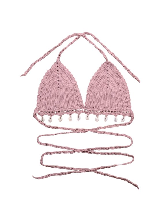 Women Beachwear Crochet Top Bralette Knit Bras Bikini Swimming Bras