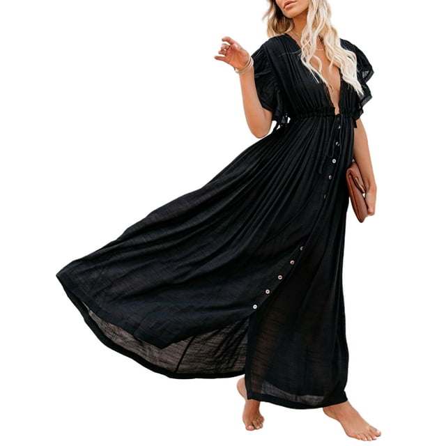 Women Beachwear Turkish Kaftans Long Swimsuit Cover up Caftan Beach