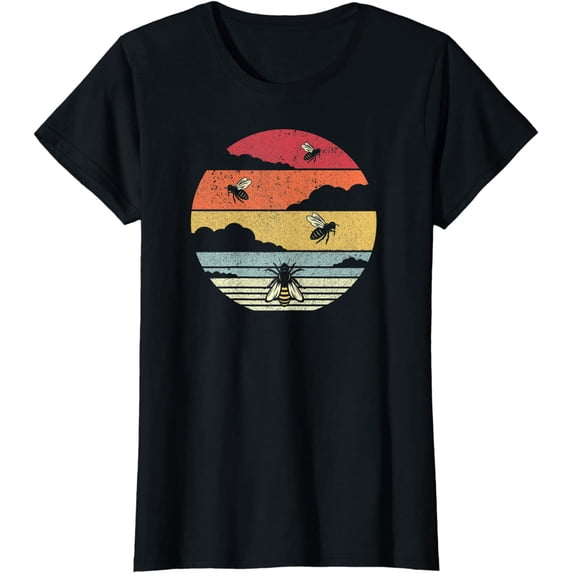 Women Bee Shirt Retro Style Beekeeper Short Sleeve T-Shirt