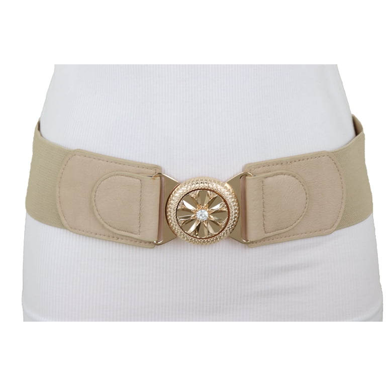 Stylish Beige Belt with Gold Buckle Buy Beige Suede Belt With Gold Buckle | LeatherBeltsOnline.com main image 4