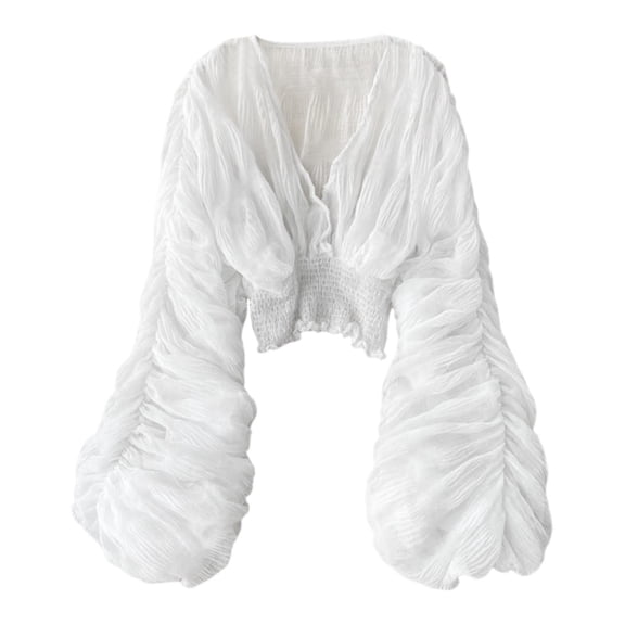 Women's Bell Sleeve Tops Lace Blouses for Evening Wear One Size Fit Most