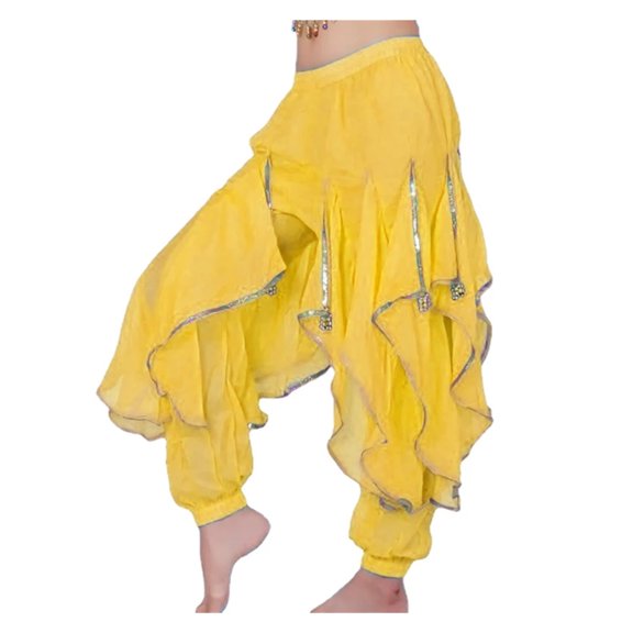 Women Belly Dance Costume Tribal Bellydance Pants Dance Practice Performance Chiffon Bloomers