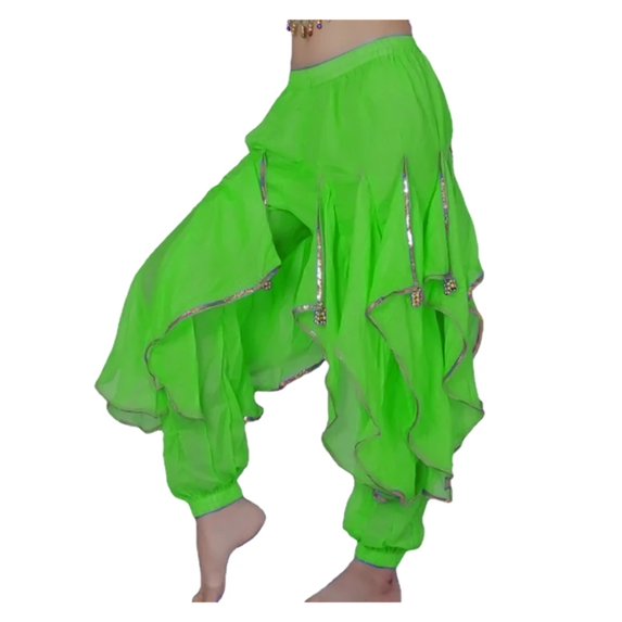Women Belly Dance Costume Tribal Bellydance Pants Dance Practice Performance Chiffon Bloomers