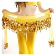 thumbnail image 1 of Women Belly Dance Hip Skirt Scarf Wrap Belt Glitter Sequins Tassel Hip Scarf Skirt Dance Costume, 1 of 7