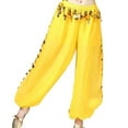 thumbnail image 1 of Women Belly Dance Pant Genie Pants Belly Dancing Tribal Costume Shinny Bloomers Trousers, 1 of 2
