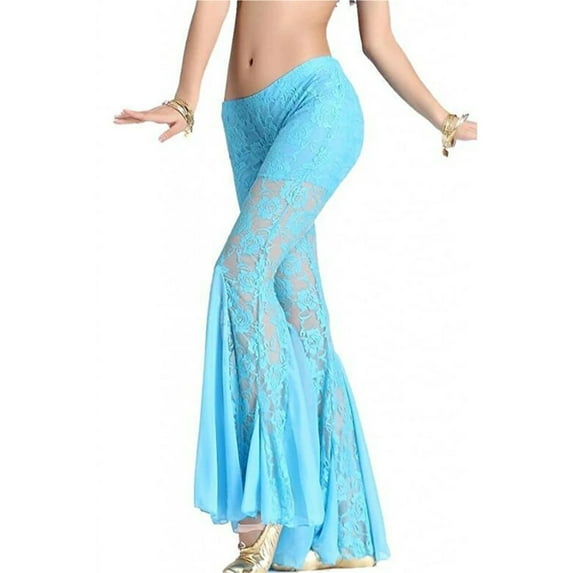 Women Belly Dance Pants Lace Dance Costumes Bellydance Flares Pants