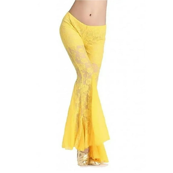 Women Belly Dance Pants Lace Dance Costumes Bellydance Flares Pants