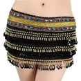 thumbnail image 1 of Women Belly Dance Skirt Sequins for Stage Performance Latin Dance Nightclub Black, 1 of 8
