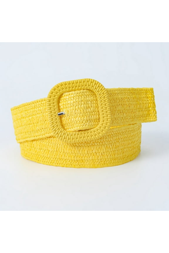 Women Belt Straw Woven Elastic Stretch Wide Waist Belts For Dresses With Buckle Reversible Dress Belt Men Mens Comfort Belt Cool Belts Raid Belt Leather Clicker Click Belt Reversible Belt for Big Men