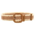 thumbnail image 1 of Women Belt Straw Woven Elastic Stretch Wide Waist Belts For Dresses With Buckle, 1 of 3