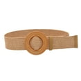 thumbnail image 1 of Women Belt Straw Woven Elastic Stretch Wide Waist Belts For Dresses With Buckle, 1 of 1