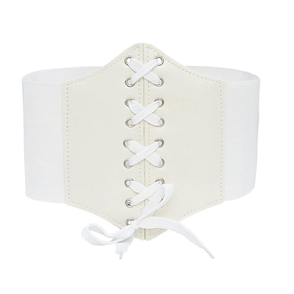 Women Belts Fashion for A Jumpsuit Costume Waist Belt Bandage Corset Belts Wide Stretchy Belts for Women Wide Belts for Women Fashion Elastic Belt for Dresses Wrap Obi Belt for Dresses,White