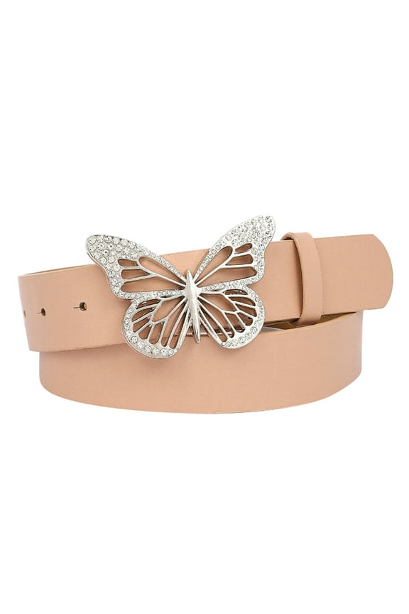 Women Belts Fashion Soft Leather Belts With Butterfly Buckle