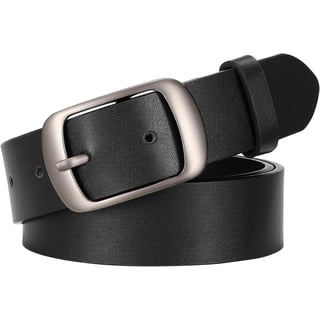 Women Belts For Jeans Dresses Pants Ladies Leather Waist Belt with Elegant Buckle, Width 1.1"