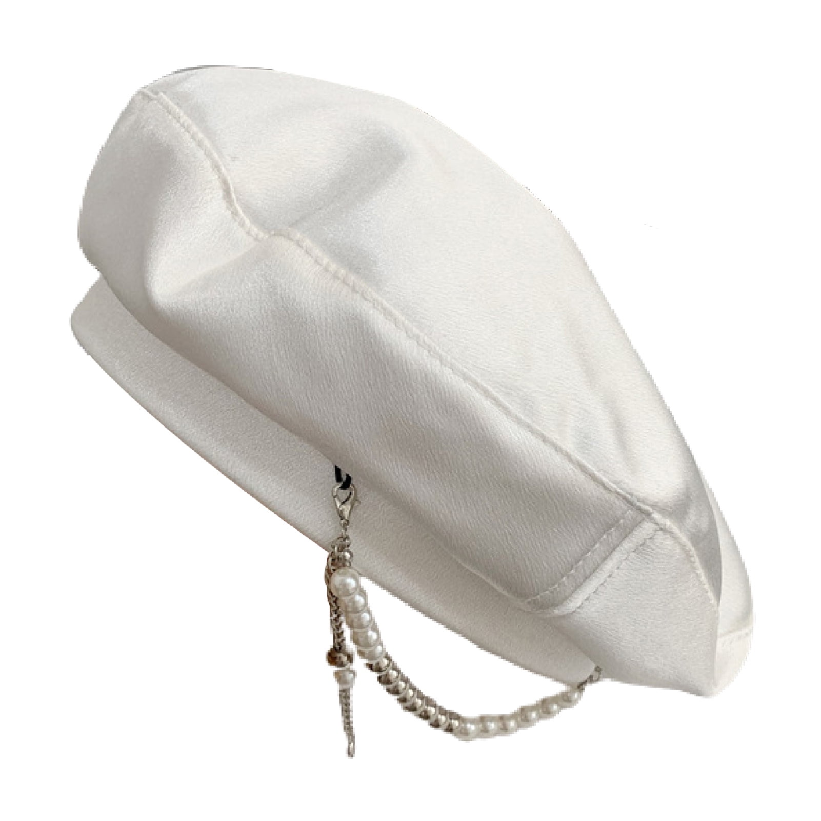Women Beret Hat French Beret Artist Beret Cap with Pearl 