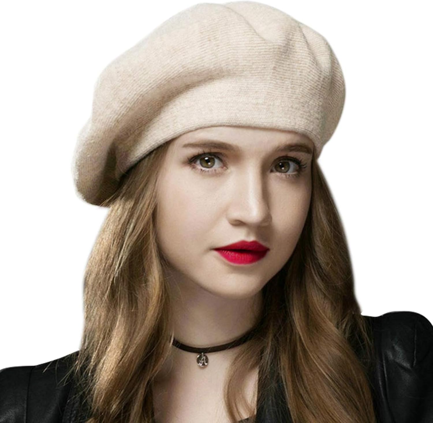Women Beret Hat French Wool Beret Beanie Cap Classic Solid 