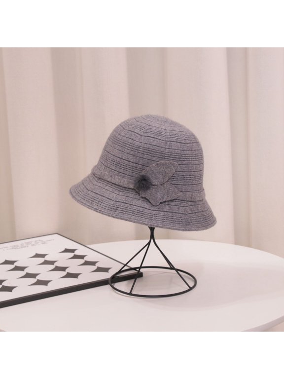 Women Beret Hat Vintage Floral Dress Cloche Classic Winter Hat 1920s