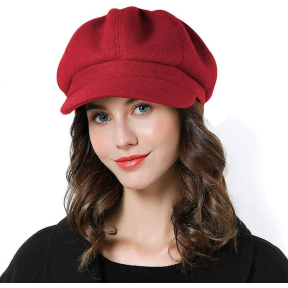 Women Beret Newsboy Hat French Wool Cap Classic Autumn Spring Winter