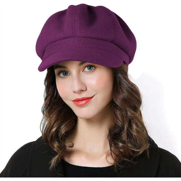 Women Beret Newsboy Hat French Wool Cap Classic Autumn Spring Winter