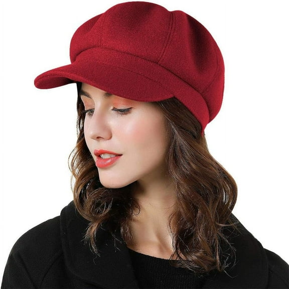 Women Beret Newsboy Hat Wool Cap Classic British Style Beret Cap Autumn Spring Winter Cap Hat