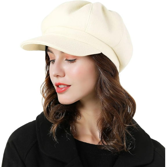 Women Beret Newsboy Hat Wool Cap Classic British Style Beret Cap Autumn Spring Winter Cap Hat