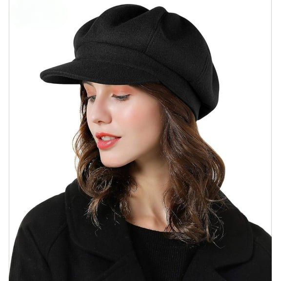 Women Beret Newsboy Hat Wool Cap Classic British Style Beret Cap Autumn Spring Winter Cap Hat