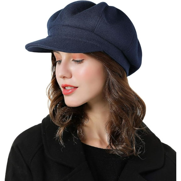 Women Beret Newsboy Hat Wool Cap Classic British Style Beret Cap Autumn Spring Winter Cap Hat
