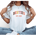 thumbnail image 1 of Women Besties Vacay Mode Graphic Crew Neck Printed Cotton T Shirt Cute Relaxed Summer Outfit White S-5XL, 1 of 4