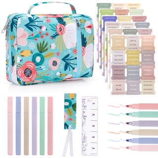 Women Bible Cover Case ,1pc Elegant Polyester Book Cover Case -10-Inch Carrying Book Bag with 6 Pens, 72 Book Tabs, and Portable Study Bookmarks - Elegant Floral Pattern Book Cover with Handle, Comp