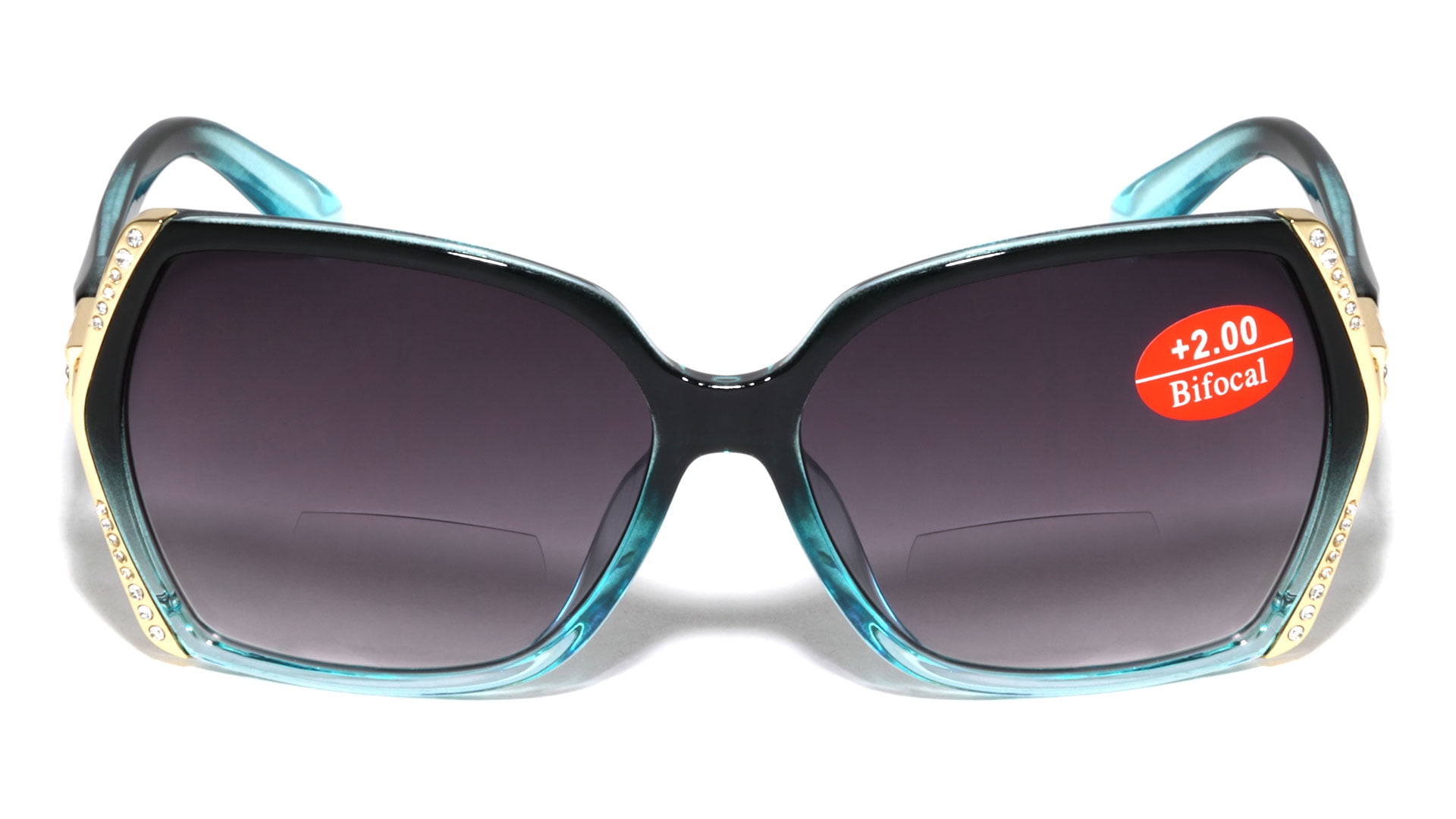 Women Bifocal Oversized Reading Sunglasses with Rhinestones  display picture 3