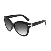 Women Bifocal Reading Glasses Sunglasses Black Cat Eye Readers Gradient TAC Classic Oversized Presbyopic Glasses +2.50