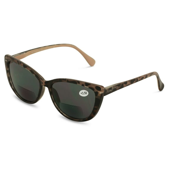 Women Bifocal Reading Sunglasses Reader Glasses Cateye Vintage Jackie O Leopard
