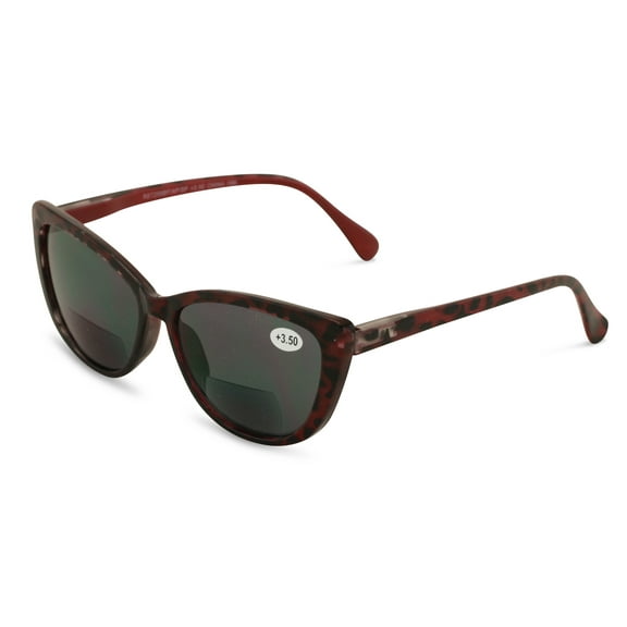 Women Bifocal Reading Sunglasses Reader Glasses Cateye Vintage Jackie O Leopard