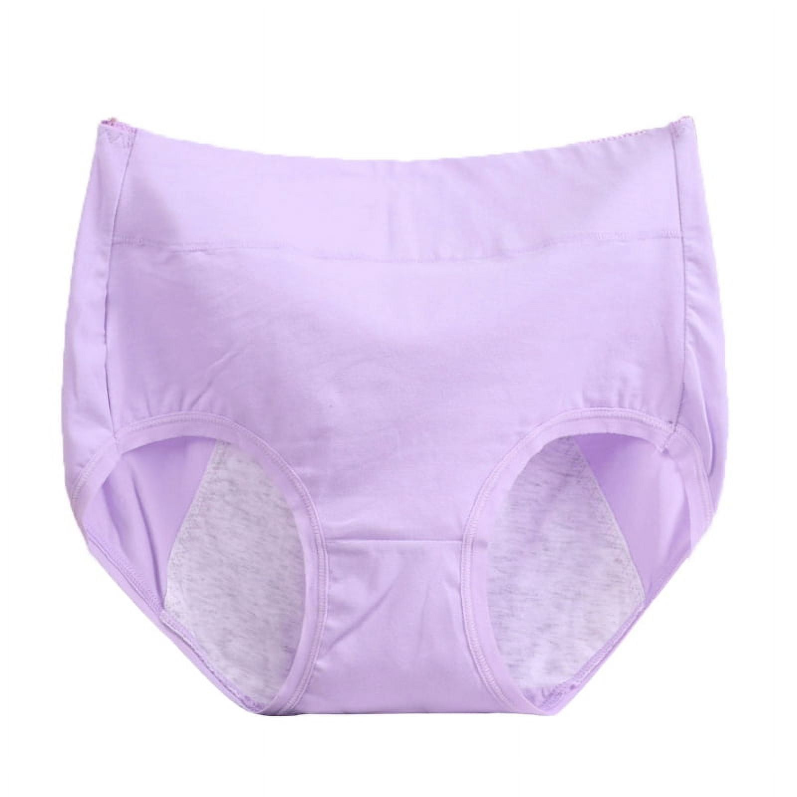 Knosfe Ladies Underwear Plus Size Leak Proof Menstrual Period Mid Waisted Briefs  Womens Plus Size Underwear Dark Blue 2XL 