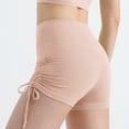 thumbnail image 1 of Women Biker Shorts Dgankt Women's Sports Yoga Shorts Drawstring High Waist Peach Hip Shorts Quick Dry Fitness Running Outdoor Hip Hot Pants On Clearance, 1 of 7