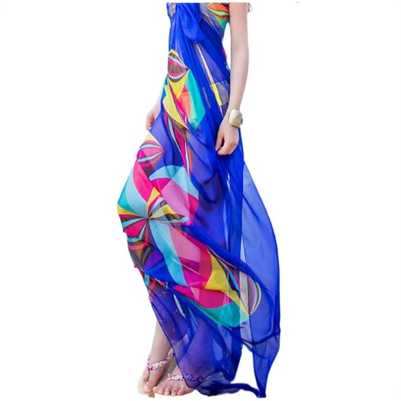 Women Bikini Beach Wear Hot Summer Beach Sarongs Chiffon Scarves Geometrical Design Swimsuit Cover Up Dress Kaftan Sarong Dress