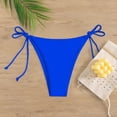 thumbnail image 1 of Women Bikini Bottoms Bikini Full Coverage Blue Mid Rise Bikini Bottom Womens Swimsuits, 1 of 5