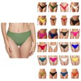 thumbnail image 1 of Women Bikini Bottoms Green Moderate Coverage Bathing Suit Bottoms Low Waisted Swimsuit Beachwear Swimbottom Brief, 1 of 5
