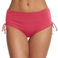 thumbnail image 1 of Women Bikini Bottoms Tummy Control High Waisted Bathing Suit Comfortable Ruched Scrunch Swimsuit Bottom Pink M, 1 of 4