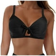 thumbnail image 1 of Women Bikini Tops Push Up Swim Top Front Tie Knot Bathing Suit Top Only, 1 of 9