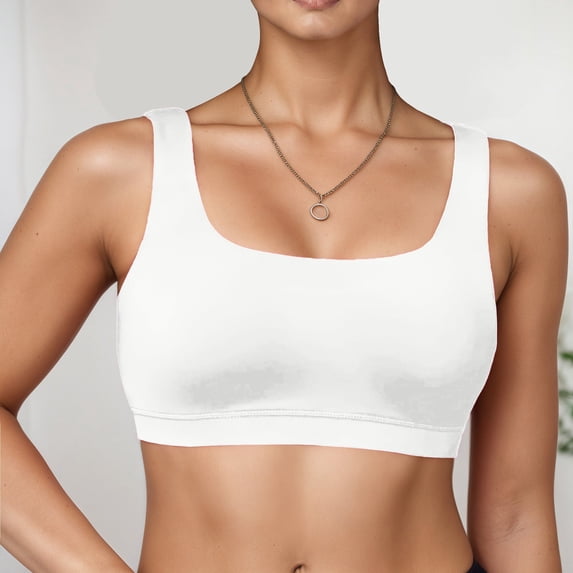 Women Bikini Tops Square Neckline Sporty Swim Top White Swimsuits For Women Womens Summer Outfit