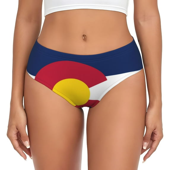Women Bikini Underwear Colorado-Texas-Flag Ladies Panties Hipster Briefs Undies X-Small