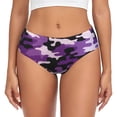 thumbnail image 1 of Women Bikini Underwear Purple Camouflage Ladies Panties Hipster Briefs Undies Small, 1 of 6