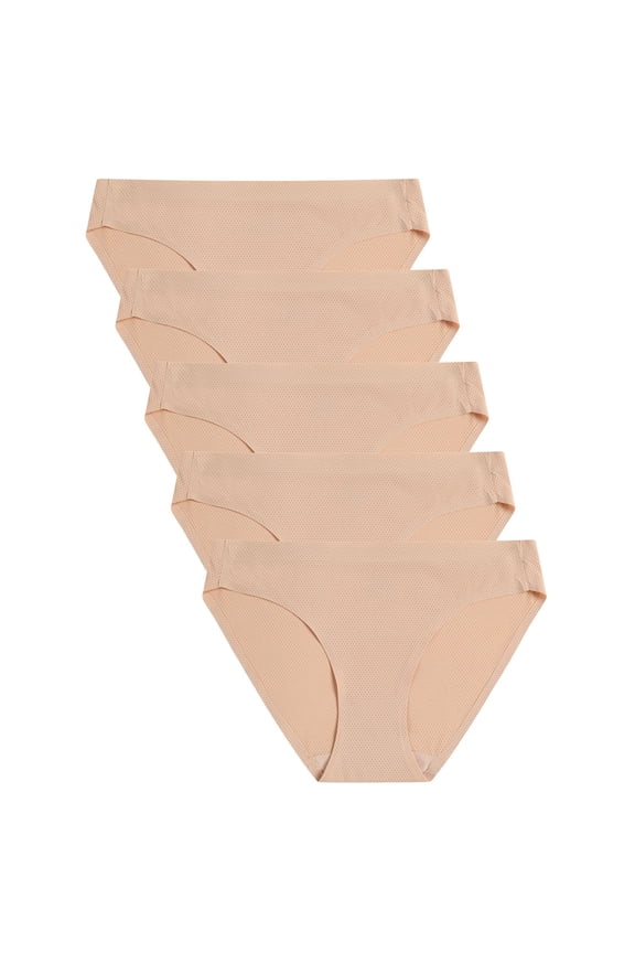Women Bikini Underwear Seamless Breathable Ladies Panties Stretch Briefs Undies Womens Boy Shorts Underwear Womens Underwear Seamless plus Size Panties Bikini for Women Seamless Boxes 100 Items